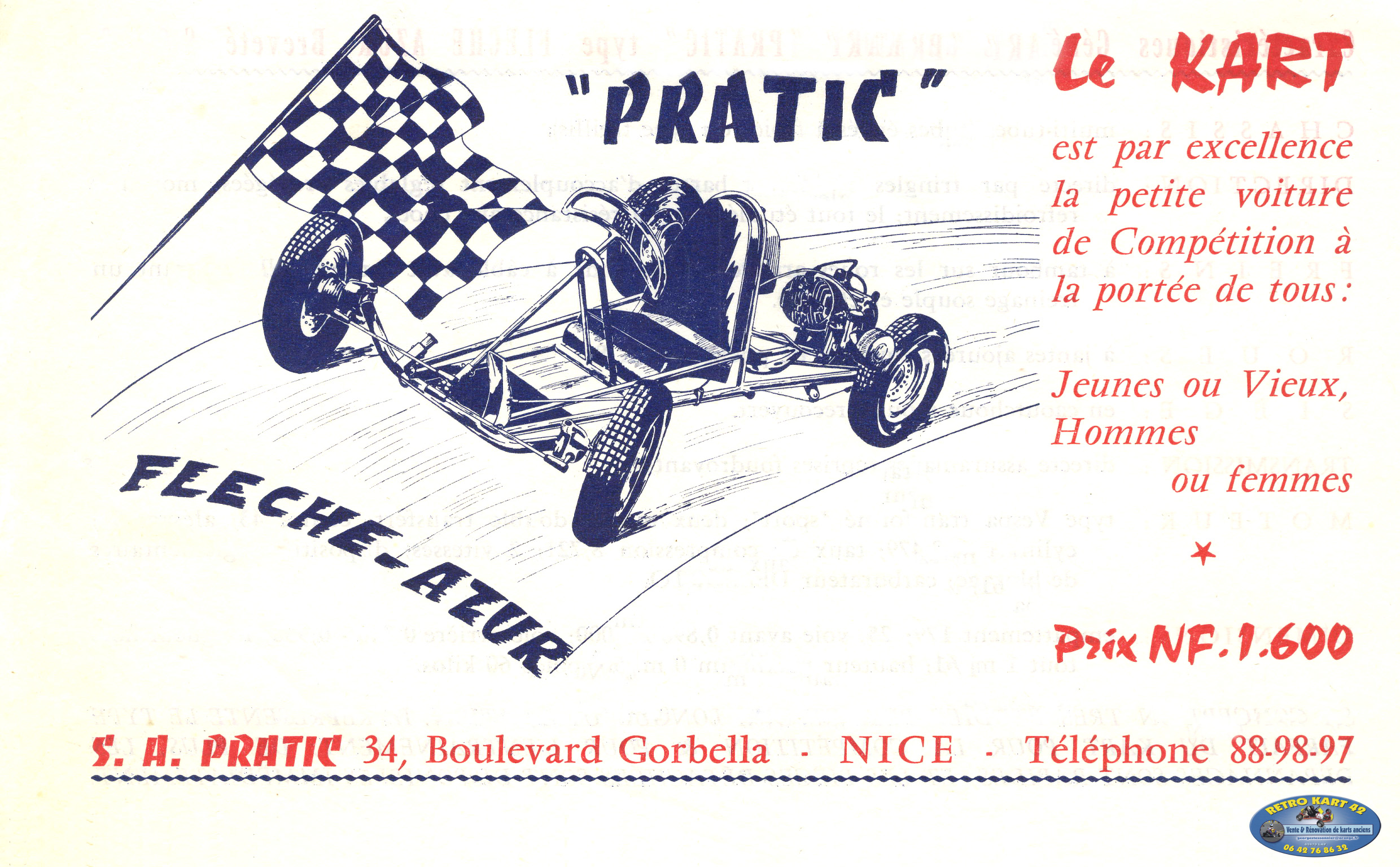 Châssis; Pratic Kart; Nice; Vespa; Dellorto;